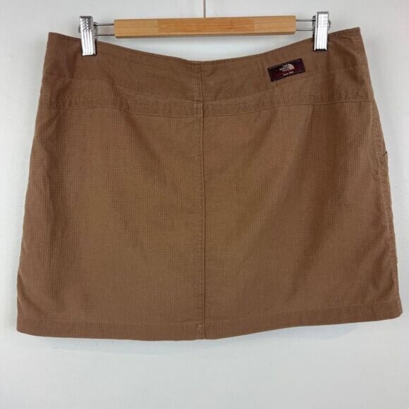 The North Face TNF Women's Size 10 Brown Button Fly Skirt Skort Outdoors Mini - Picture 5 of 13